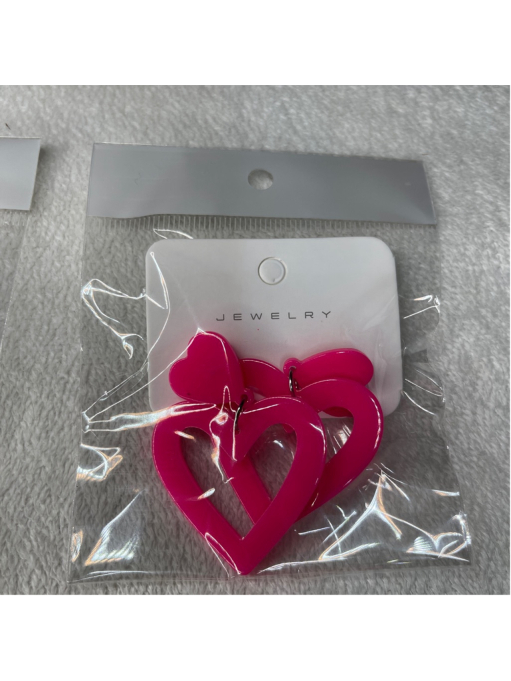 3- Jewelry Heart Earrings Set of Red, Pink, White New!